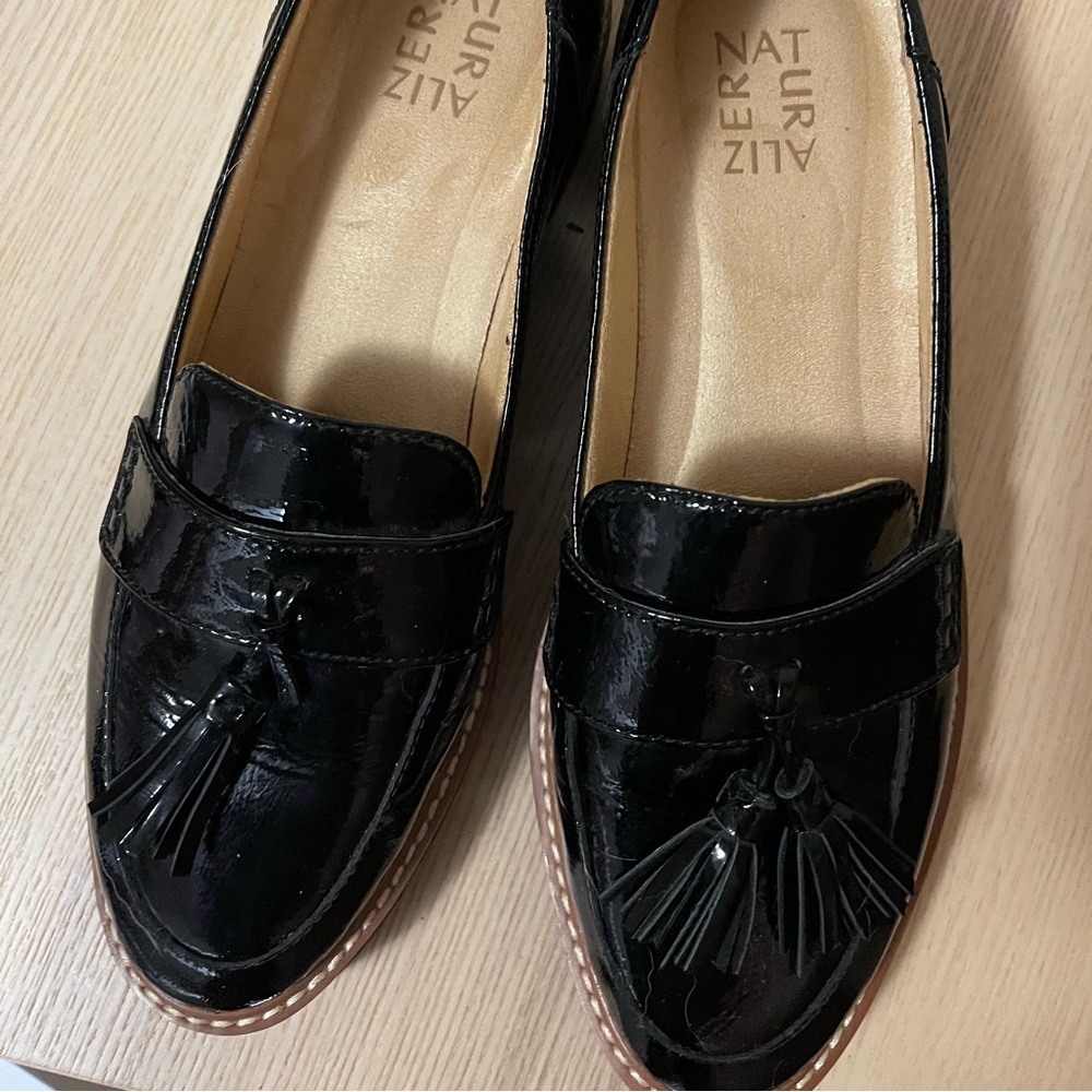 Black loafers
